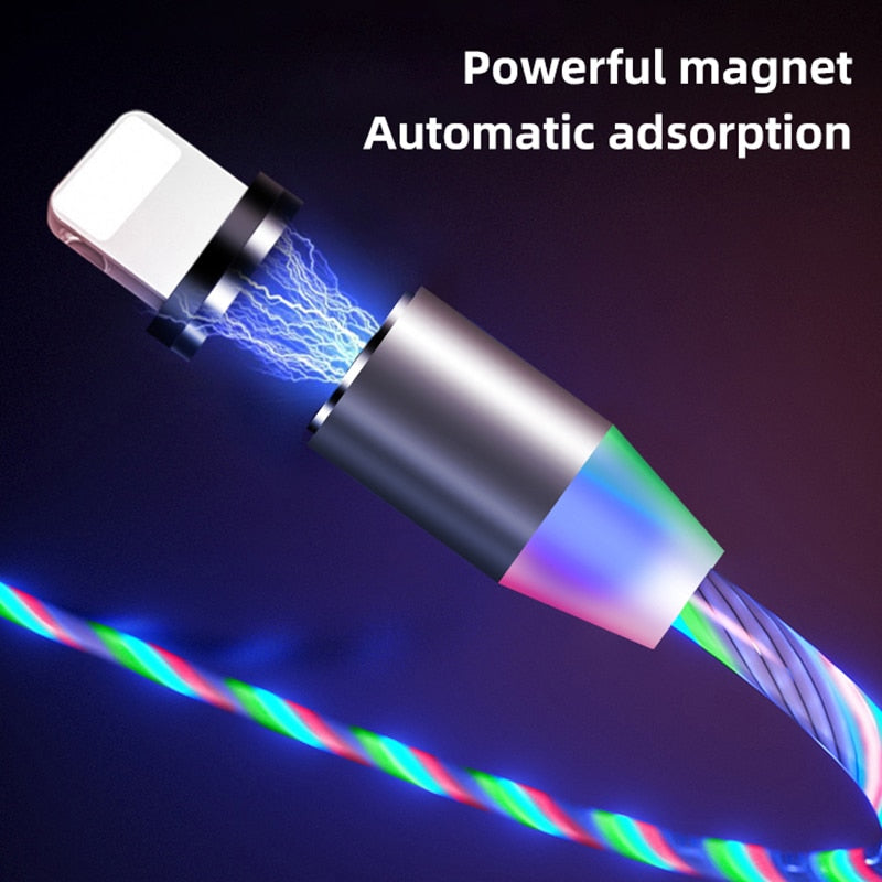 iGlow Glowing LED Magnetic 3 in 1 USB Charging Cable