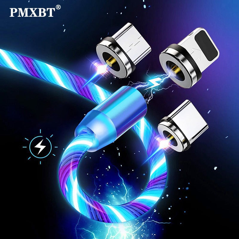 iGlow Glowing LED Magnetic 3 in 1 USB Charging Cable