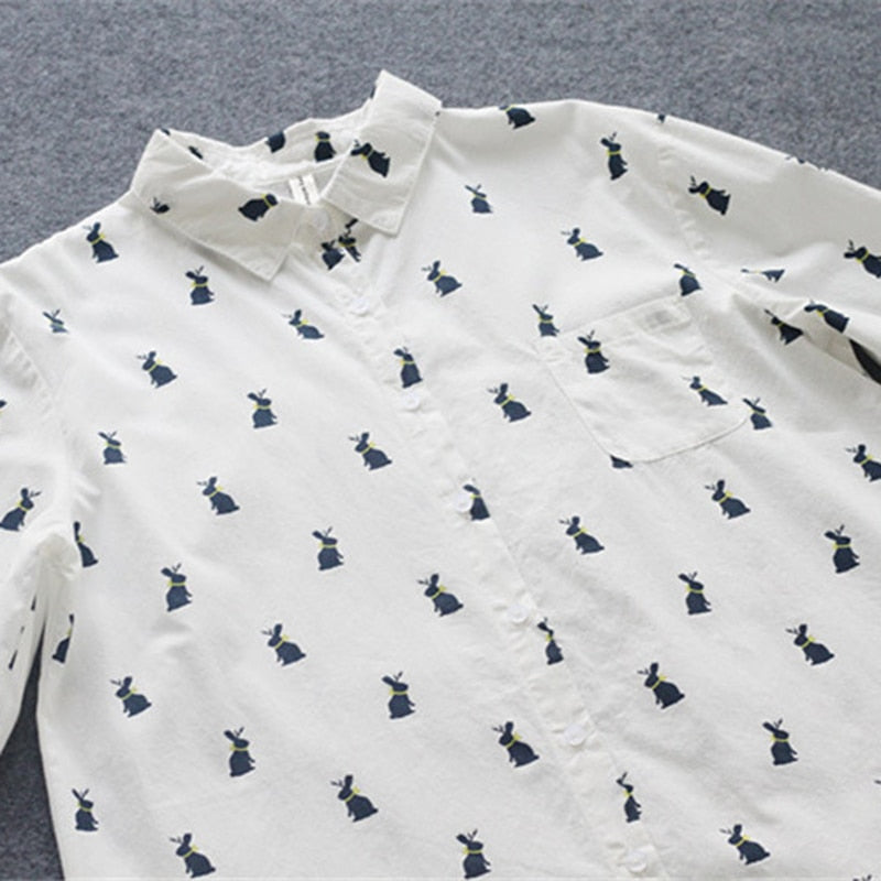 Bunny - The rabbit-print shirt dress