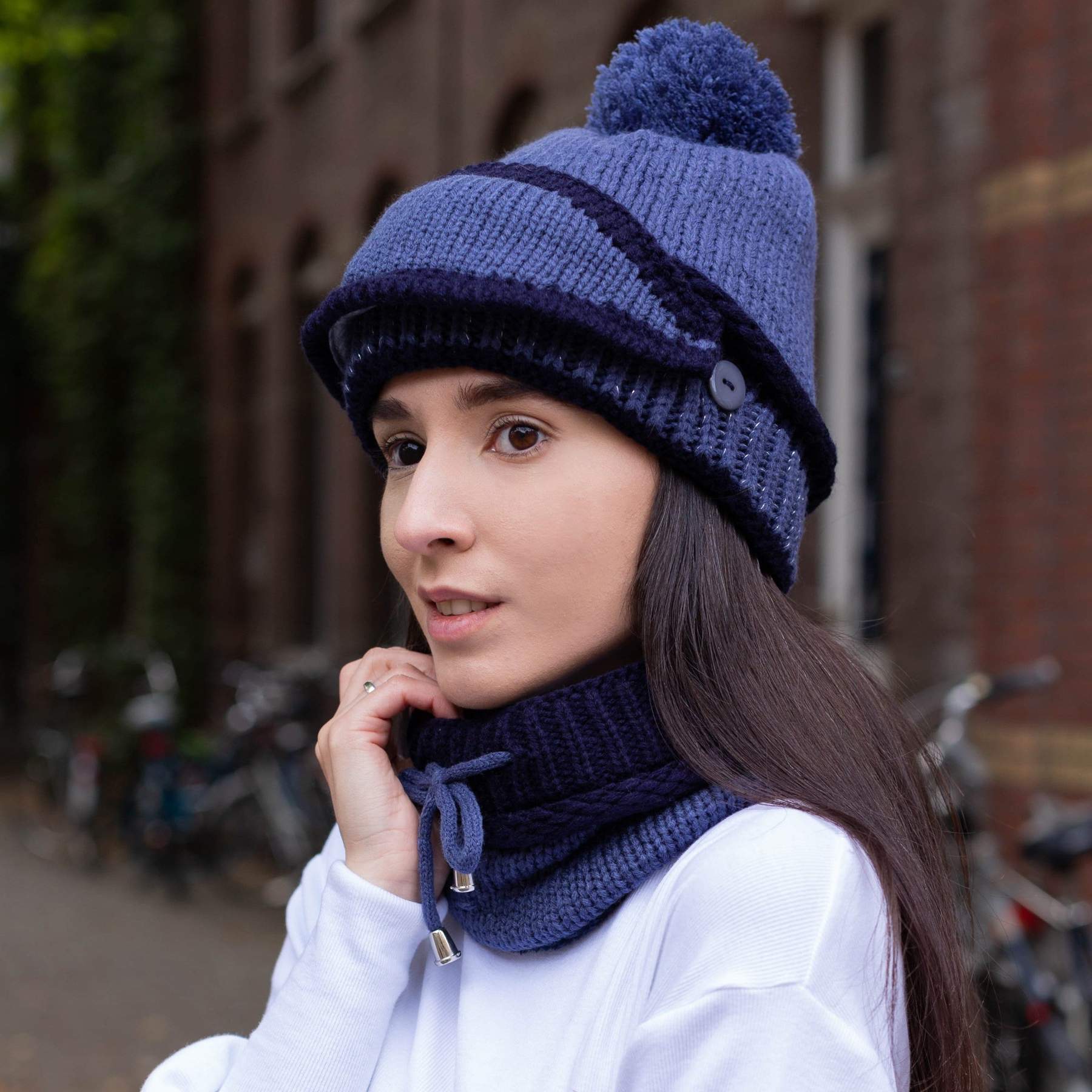 3-in-1 Beanie Scarf Mask Set