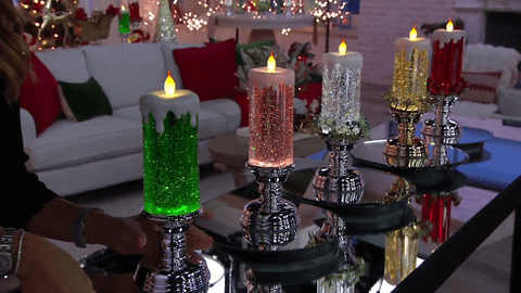 Fargeskiftende LED-vannlys med glitter
