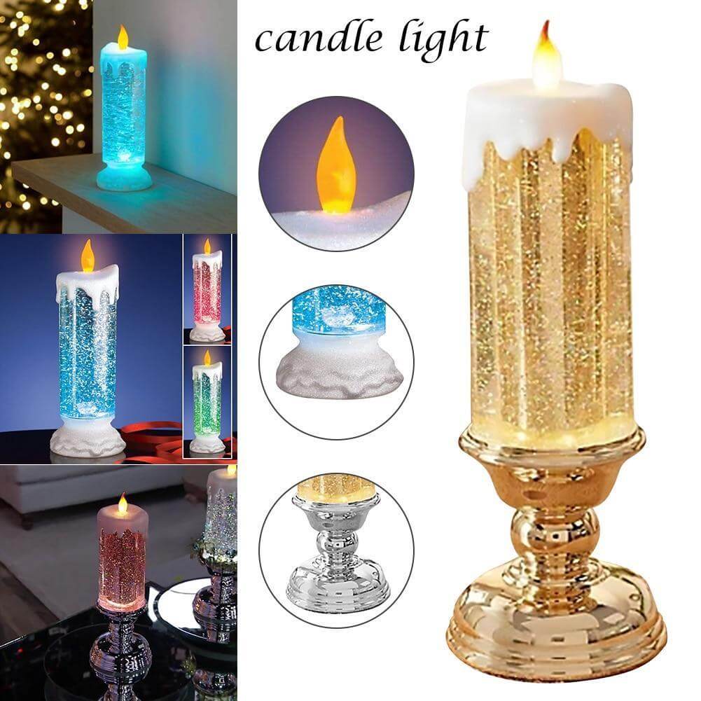Fargeskiftende LED-vannlys med glitter