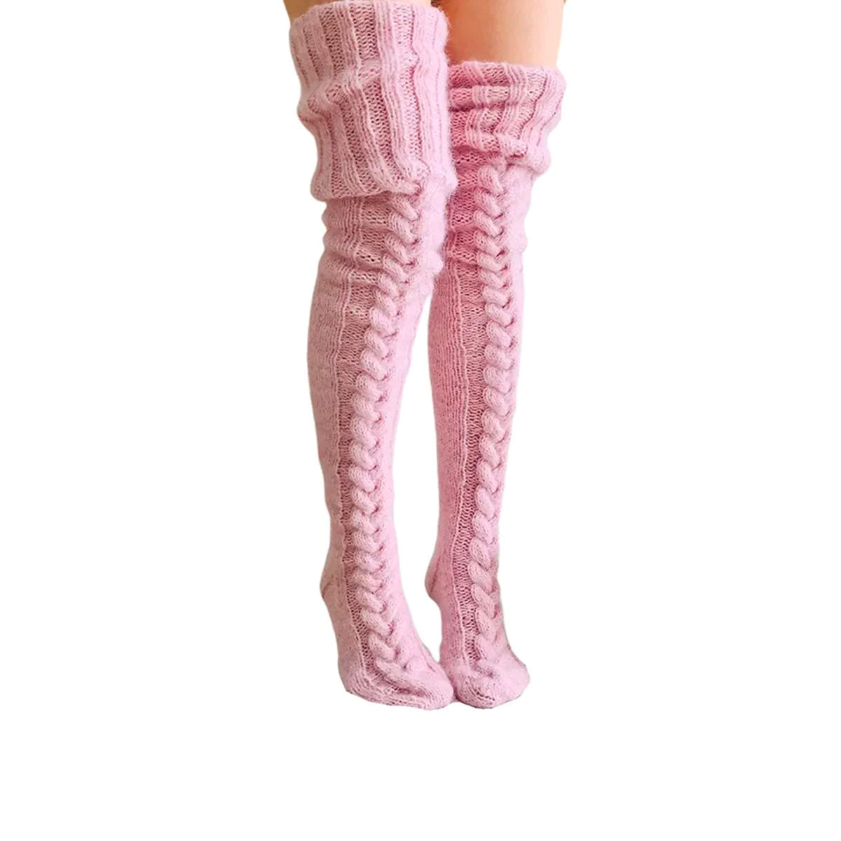 Knitted socks over the knee