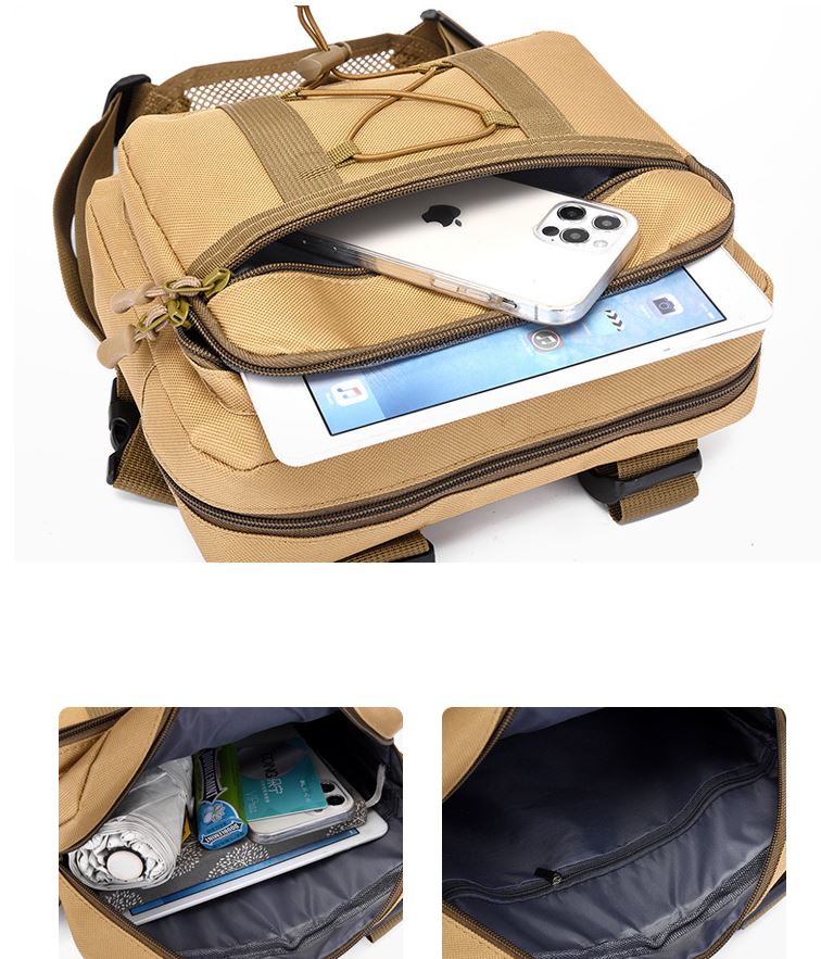 Tactical chest harness pocket