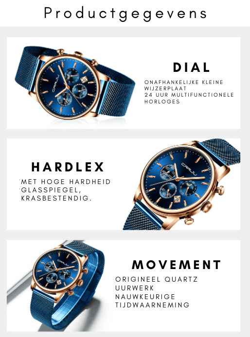 Chronograph Mesh Belt Men's Watch
