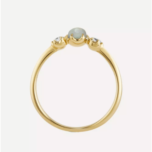 Moonstone Pearl Ring