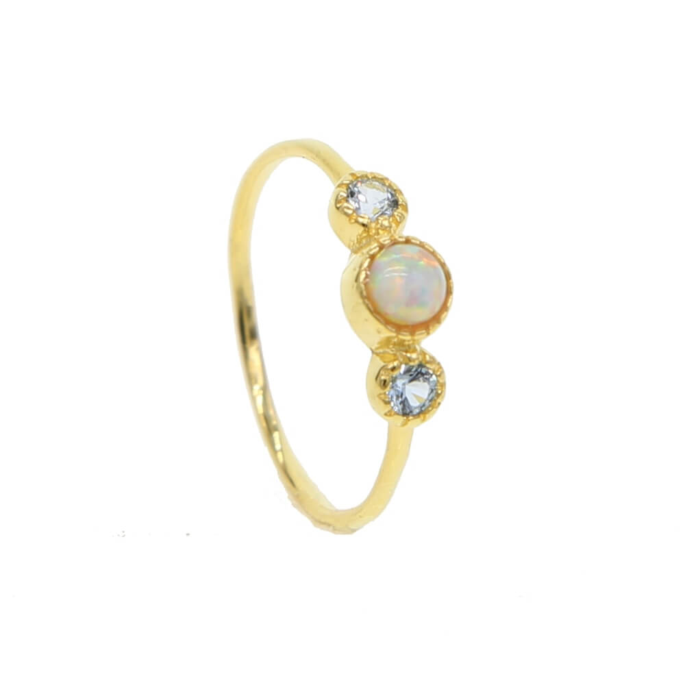 Moonstone Pearl Ring