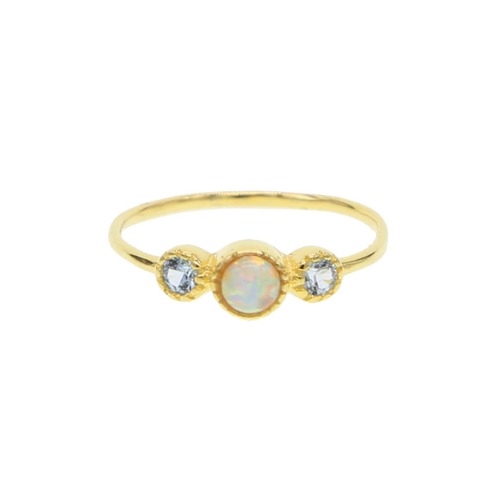 Moonstone Pearl Ring