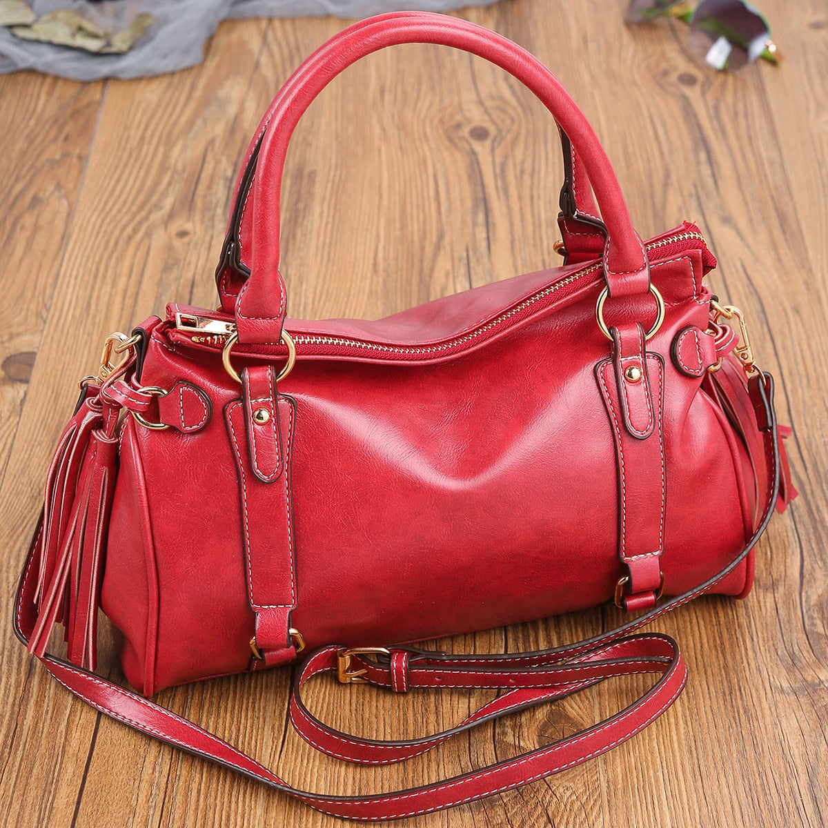 Soft leather ladies bag
