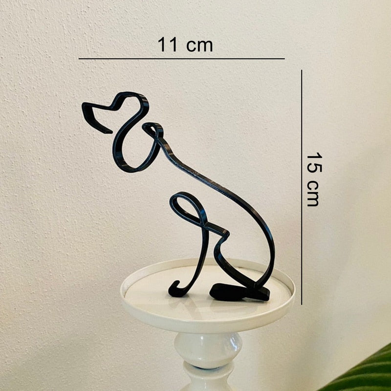 Minimalist Dog Art Sculpture