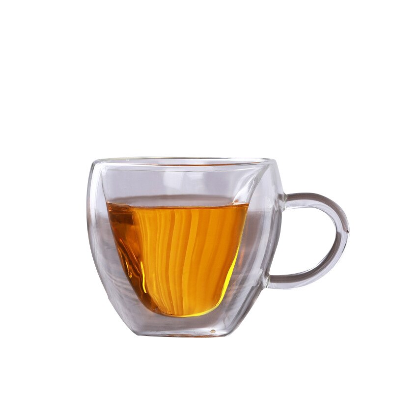 Heart shaped glass mug