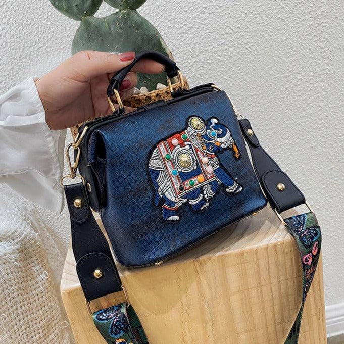 Veske med mandala-broderi