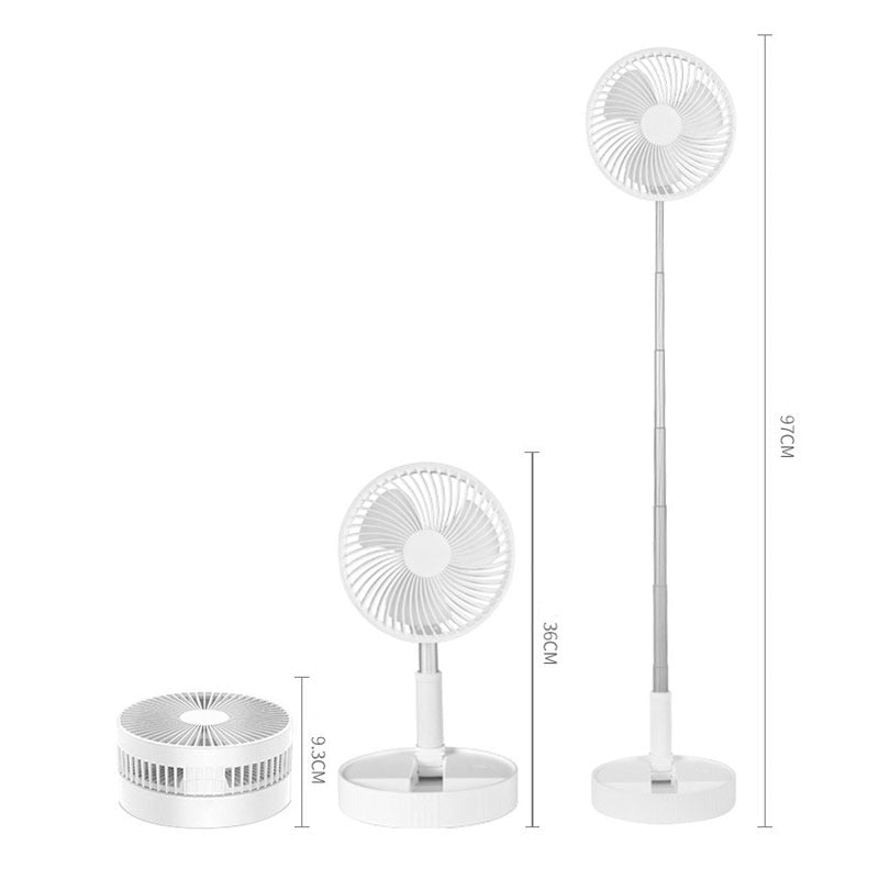 Portable folding fan