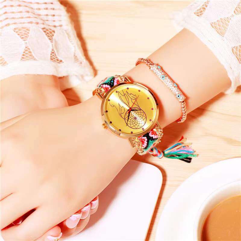 Woven dream catcher watch