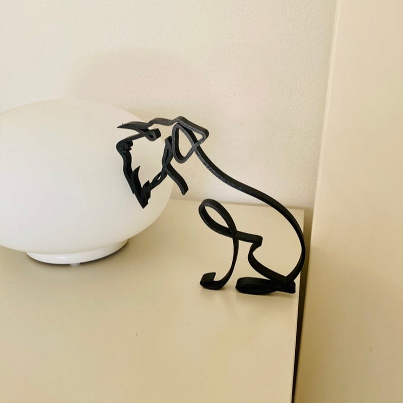 Minimalist Dog Art Sculpture