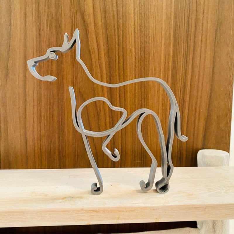Minimalist Dog Art Sculpture
