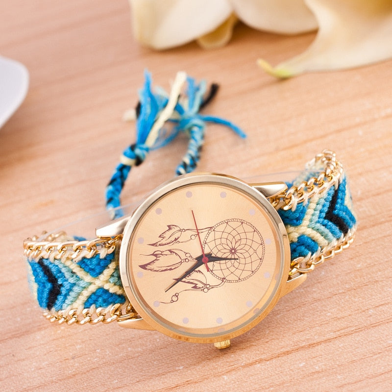 Woven dream catcher watch