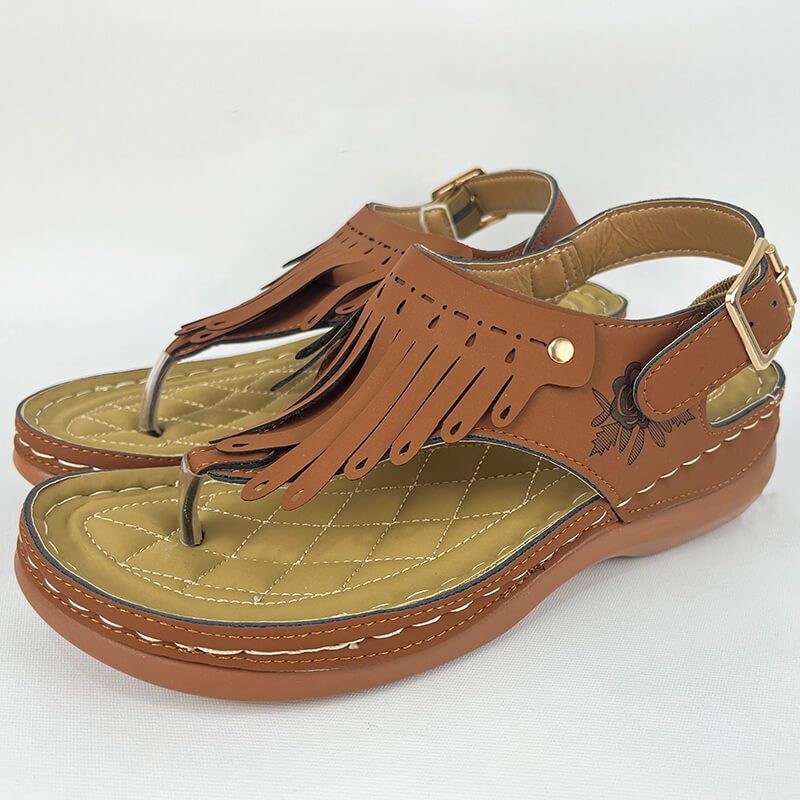 Sandaler med stranddusk