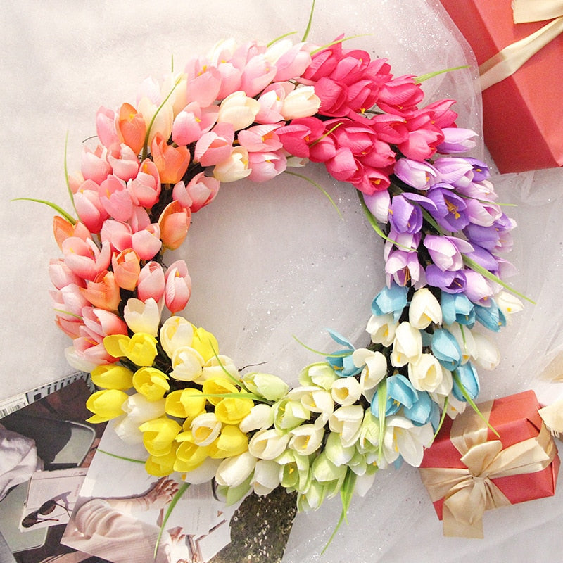 Tulip Spring Wreath