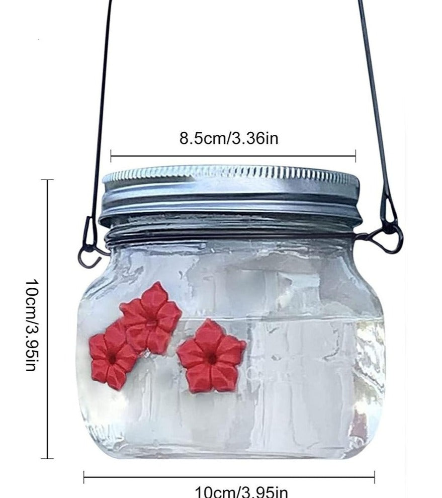 Hummingbird feeder with portal flower