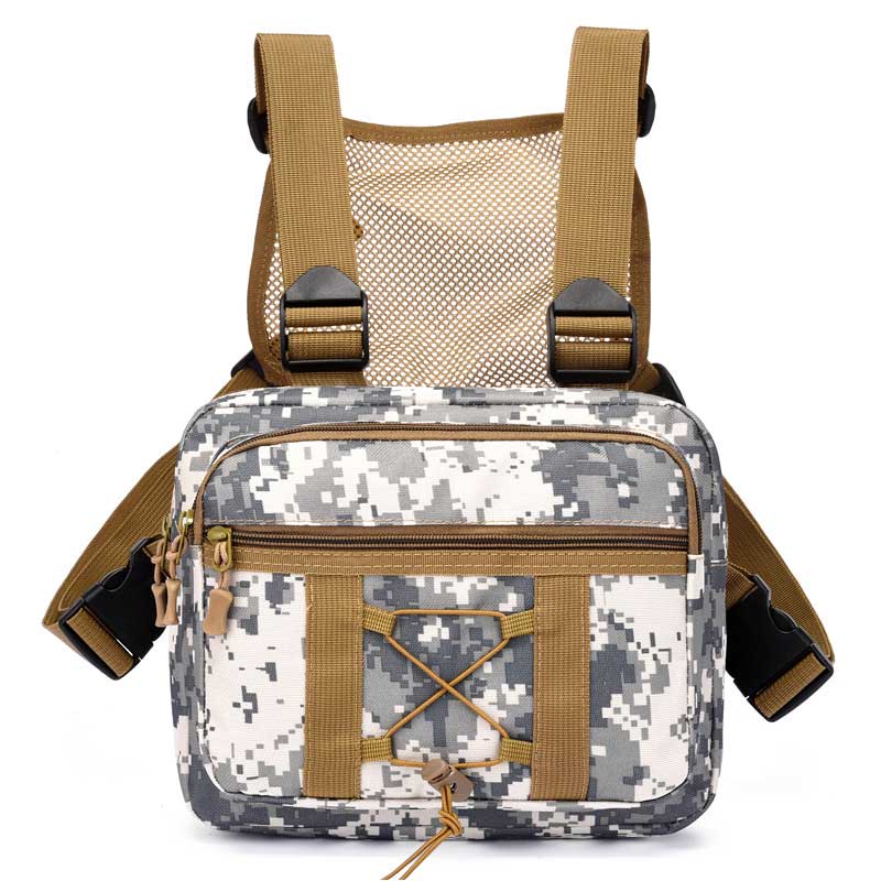Tactical chest harness pocket