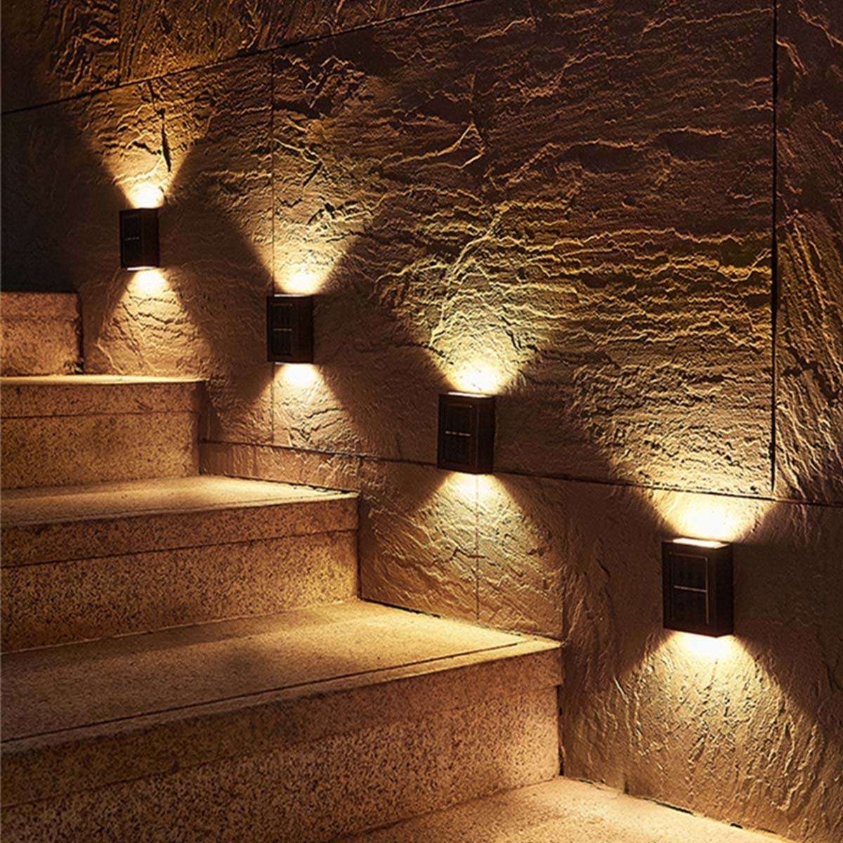 Solar Powered Outdoor Patio Wall Light