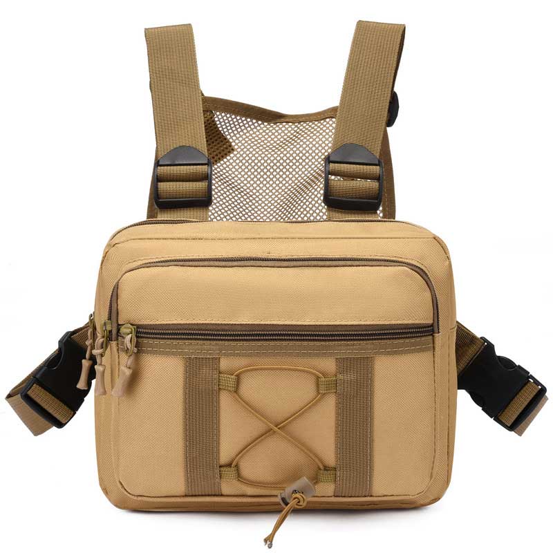 Tactical chest harness pocket