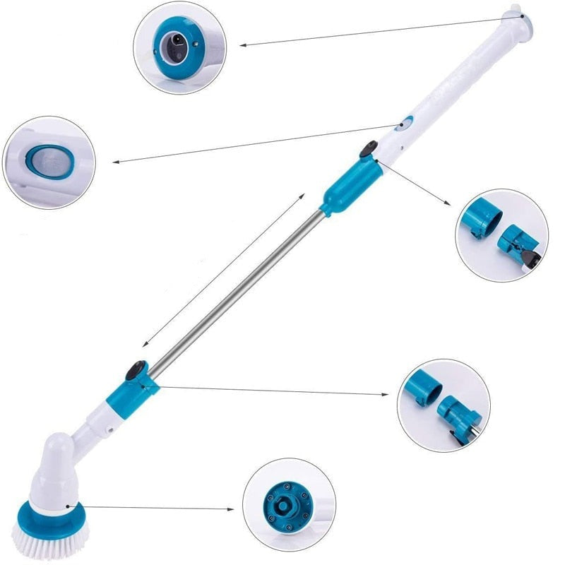 Cordless electric scrubber