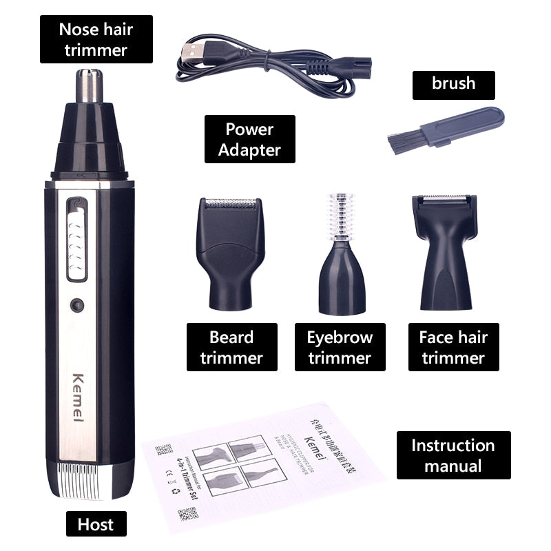 4 in 1 rechargeable electric hair clipper
