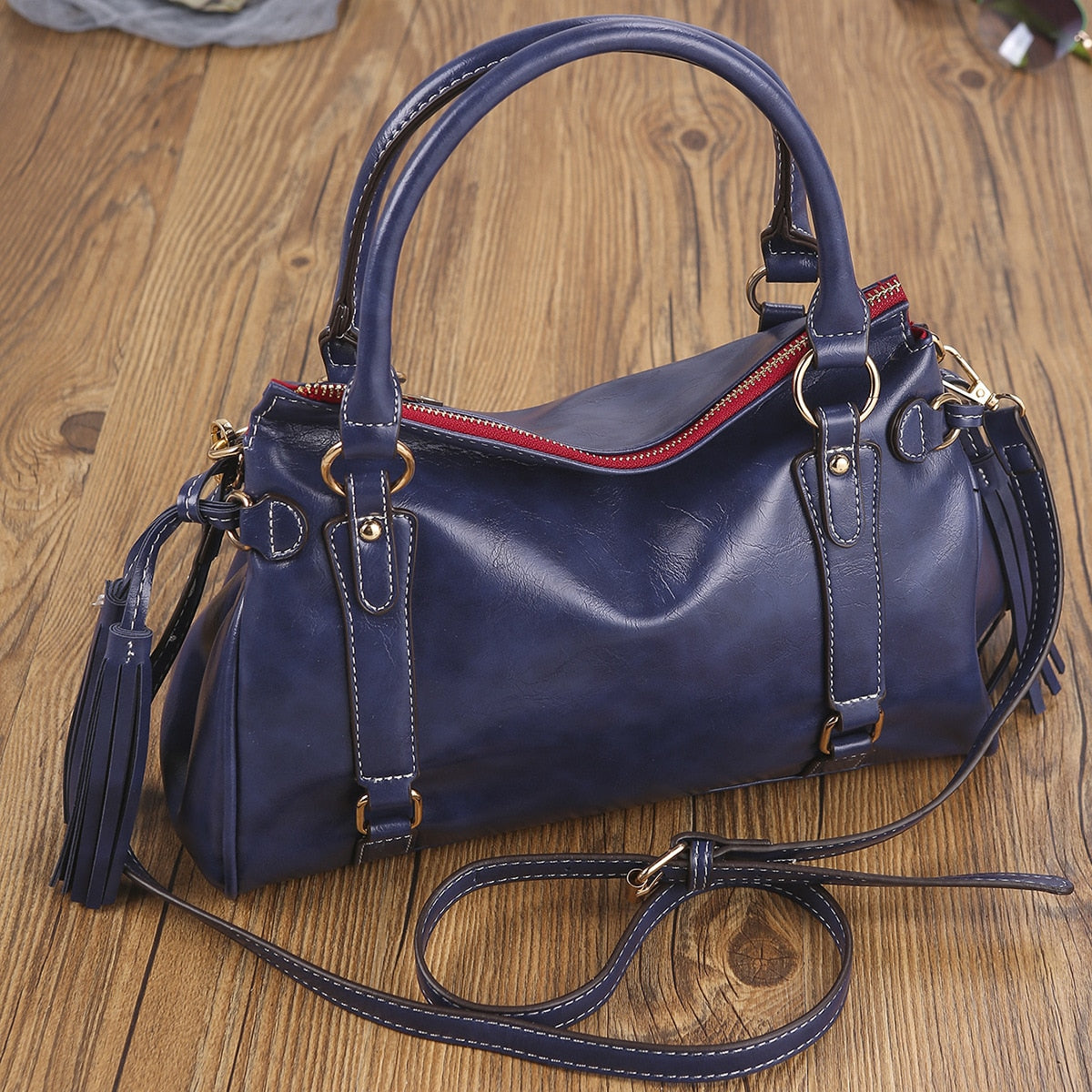 Soft leather ladies bag