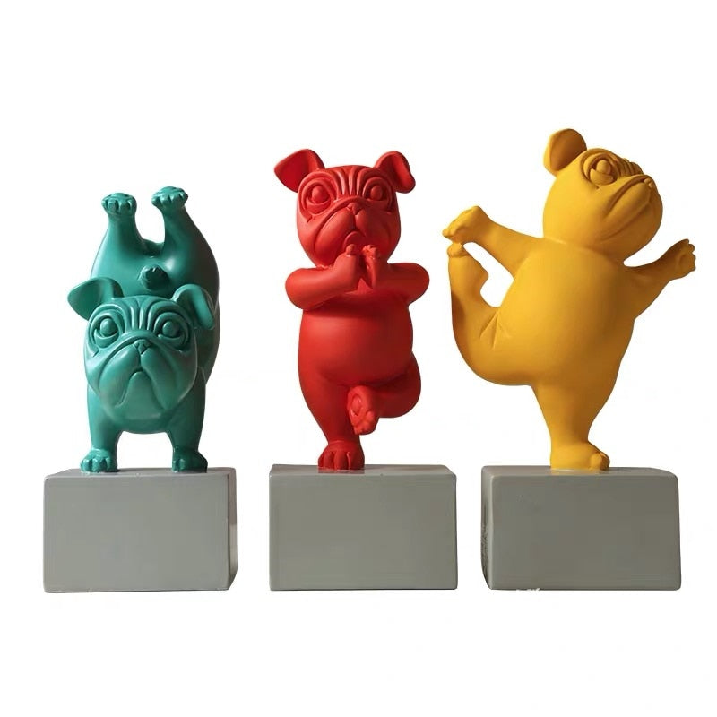 Yoga Bulldog Figurine