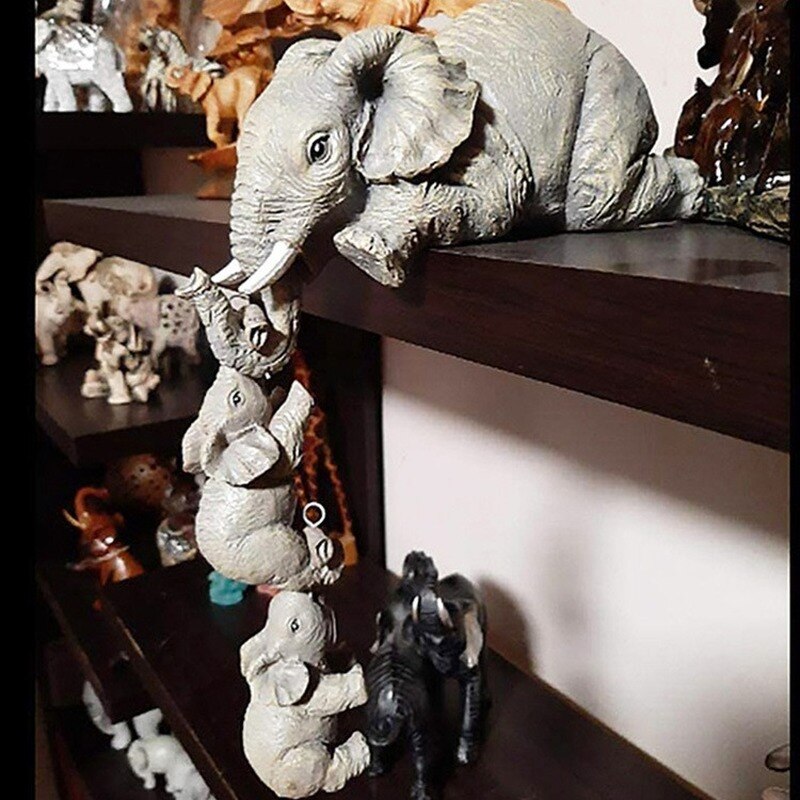 Mor- og babyelfantfigur