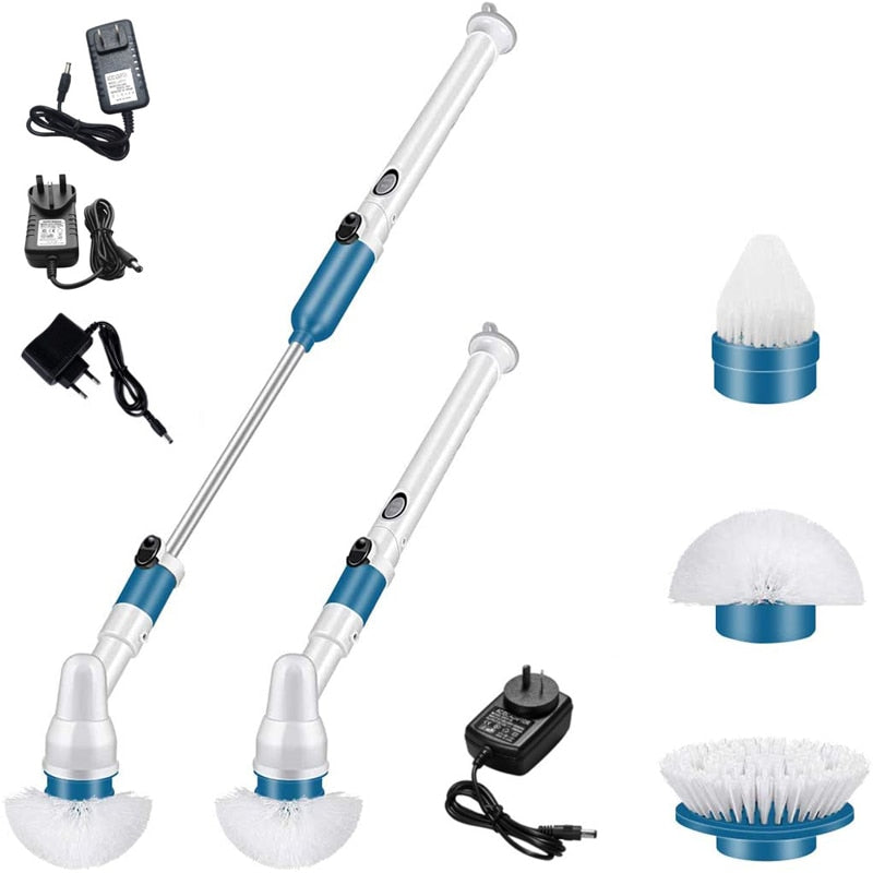 Cordless electric scrubber