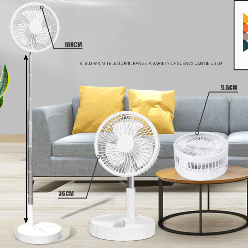 Portable folding fan