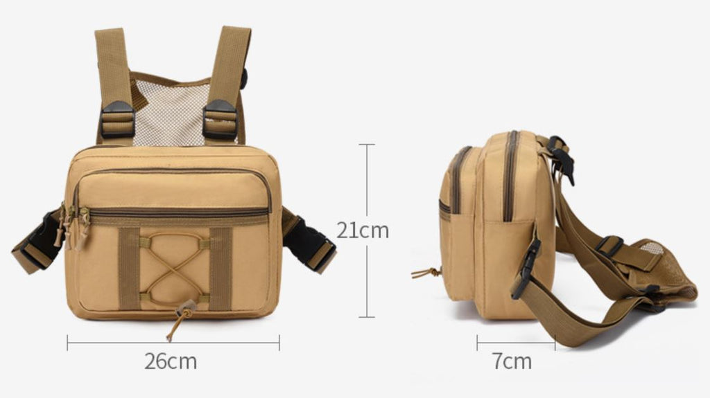 Tactical chest harness pocket