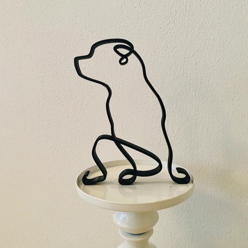 Minimalist Dog Art Sculpture