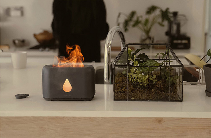 Flame humidifier