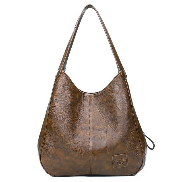 Large capacity leather bag