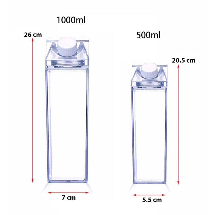 Clear water bottle