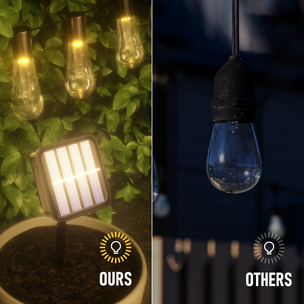 Solar Powered LED Outdoor String Lights