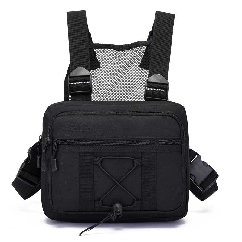 Tactical chest harness pocket
