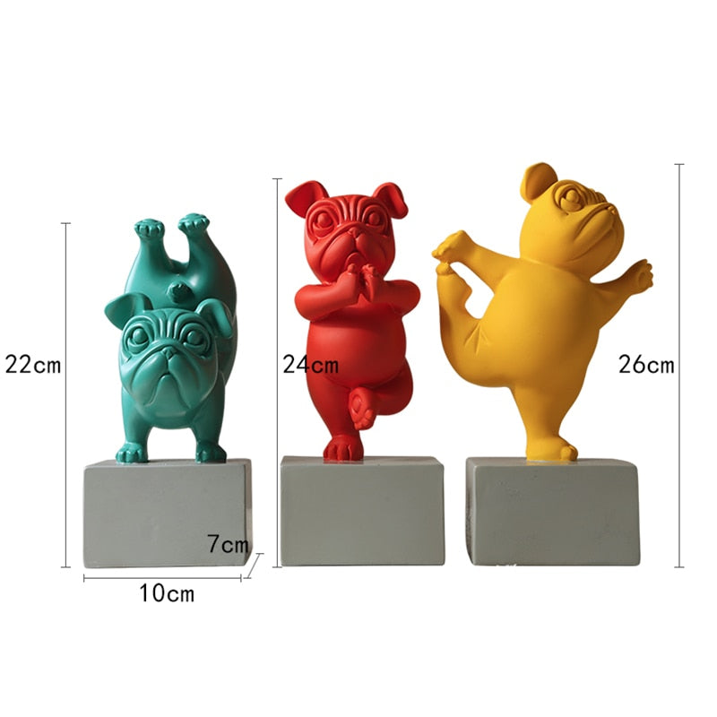 Yoga Bulldog Figurine