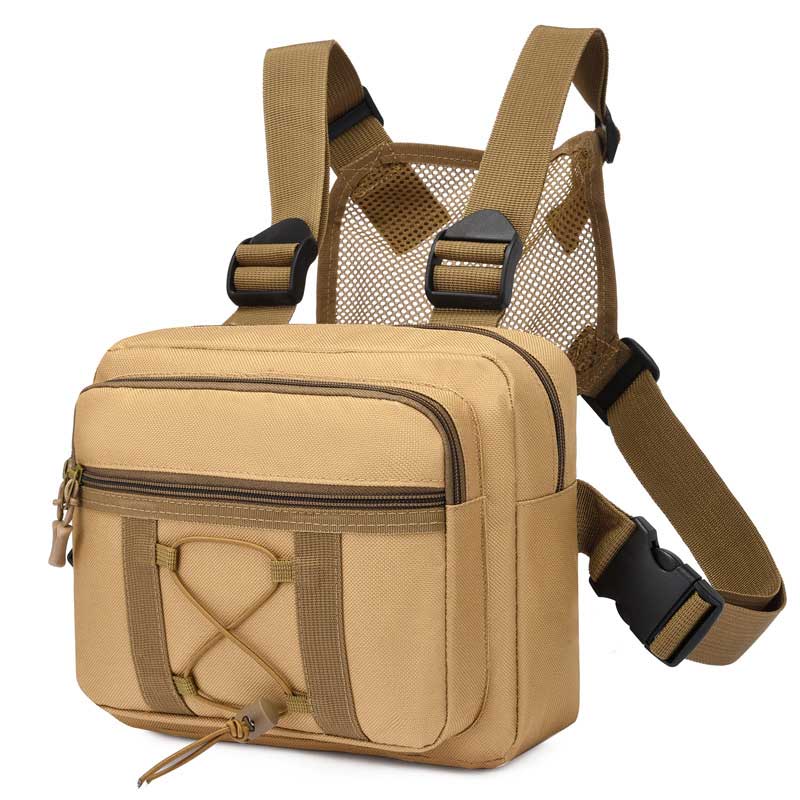Tactical chest harness pocket