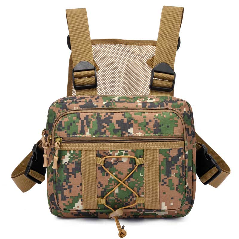 Tactical chest harness pocket