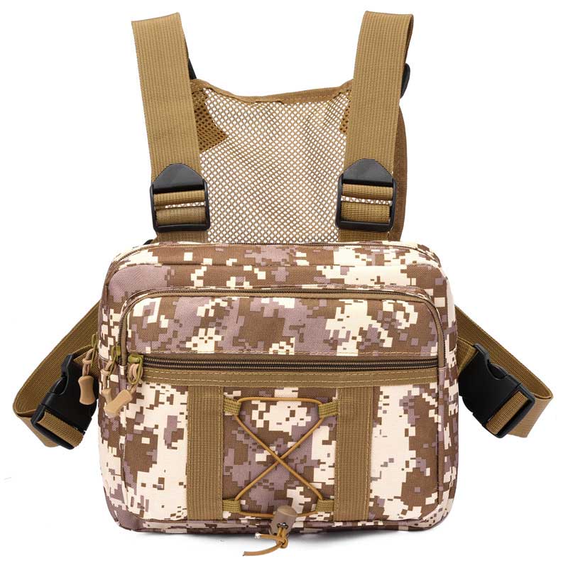 Tactical chest harness pocket