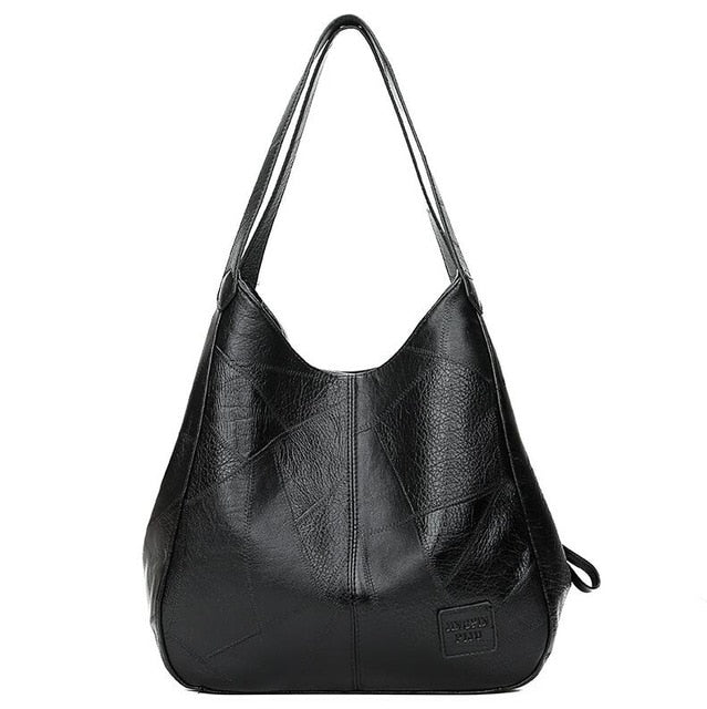 Large capacity leather bag