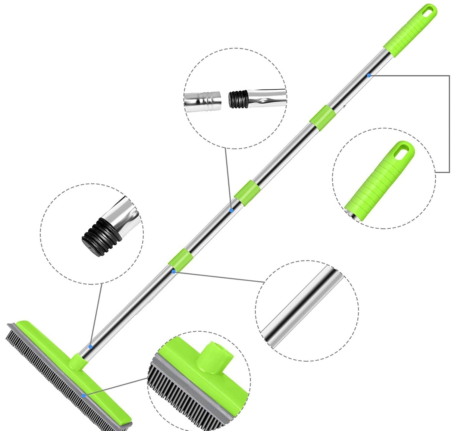 Pet Hair Rubber Broom