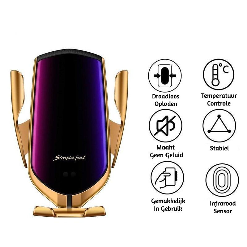 PREMIUM - Automatic Clamping Phone Holder | Wireless Charger