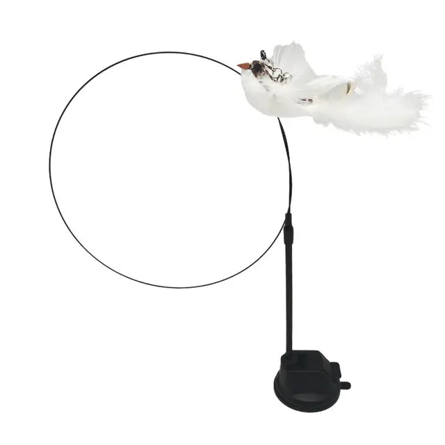 Interactive feather stick toy cat