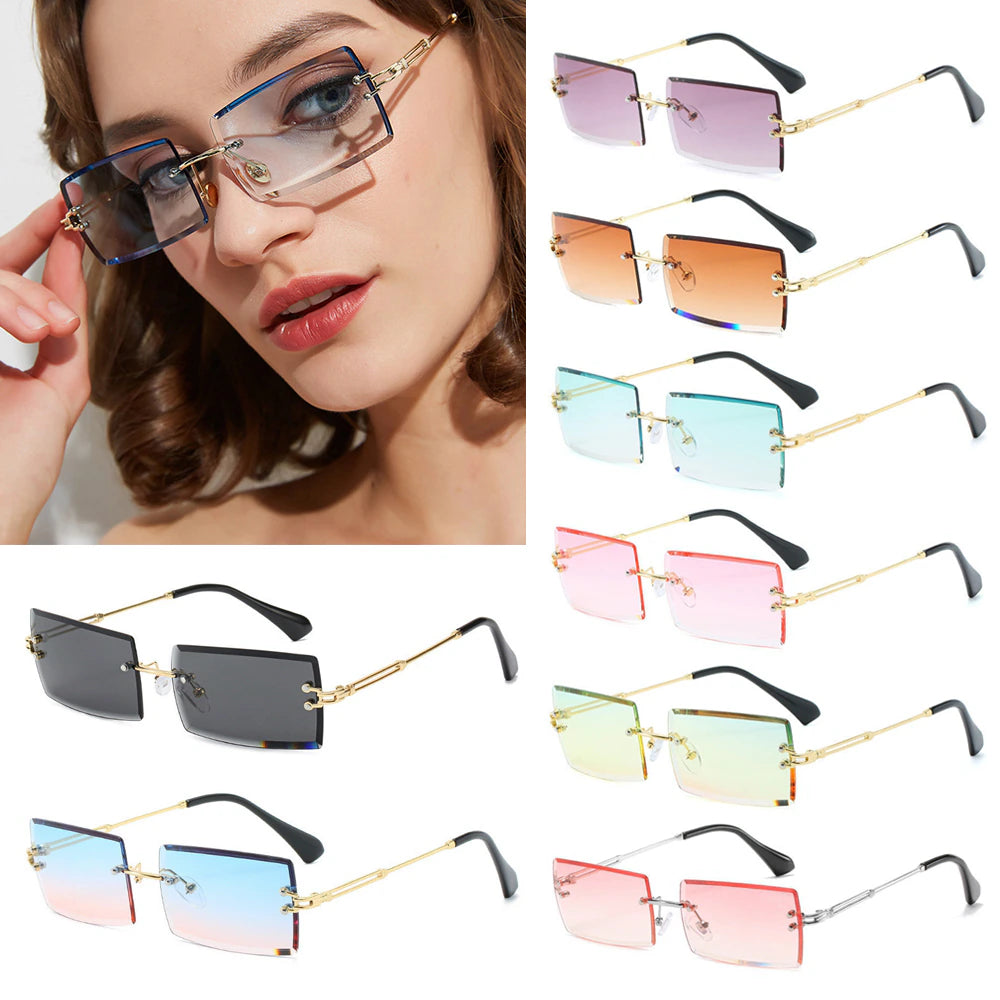 Urban Rimless Rectangular Sunglasses